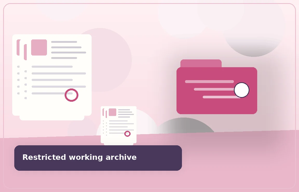Original editorial scene of restricted working archive, part 1