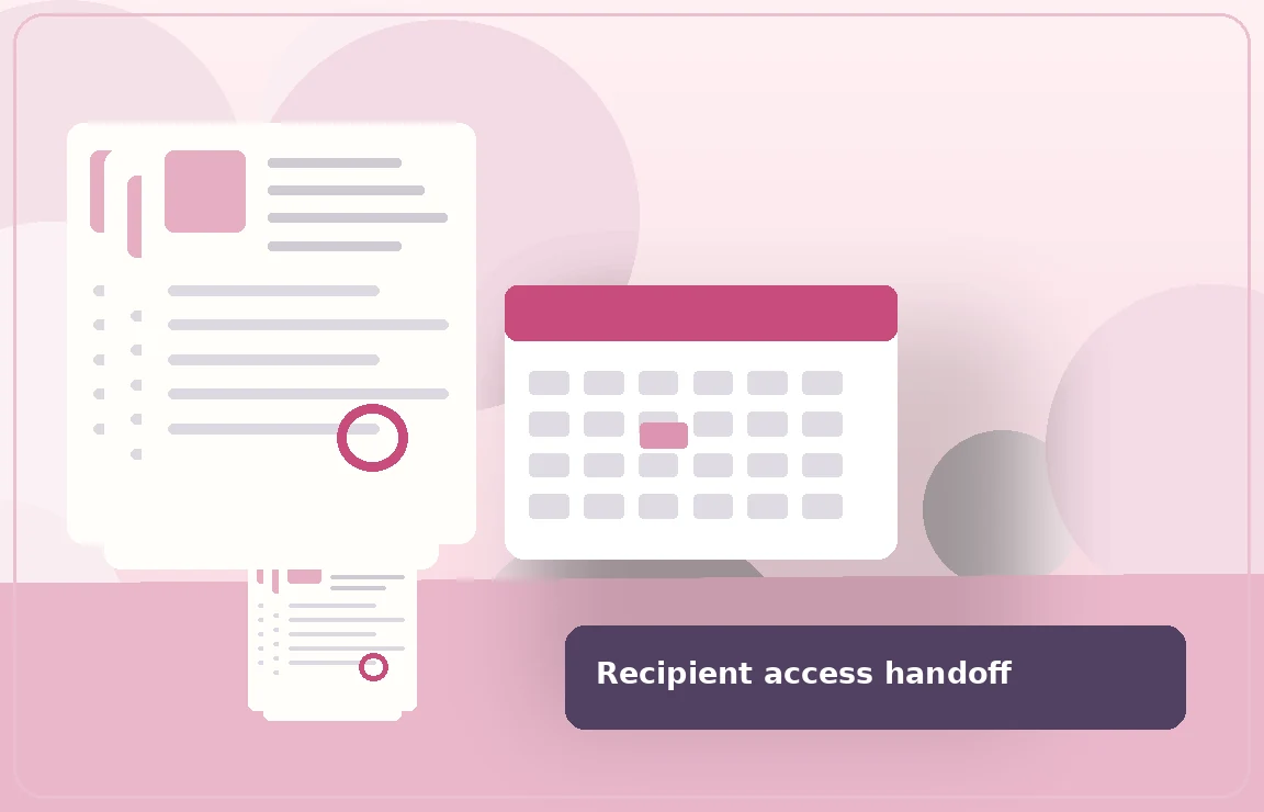 Original editorial scene of recipient access handoff, part 1